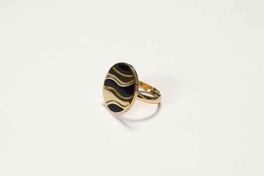 Seraphine Black Stone Ring | Premium Handcrafted Jewellery