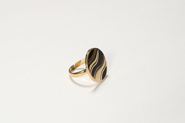 Seraphine Black Stone Ring | Premium Handcrafted Jewellery
